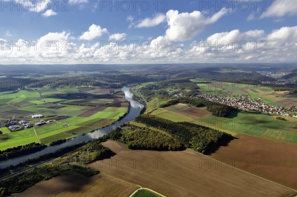 Aerial view of the Main near Gambach