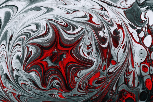 Ebru marble conch effect surface pattern design for print
