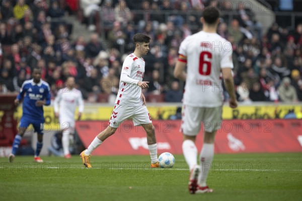 (DFL/DFB REGULATES PROHIBIT ANY USE OF PHOTOGRAPHS AS IMAGE SEQUENCES AND/OR QUASI-VIDEO), RheinEnergieStadion, Cologne, North Rhine-Westphalia, Denis Huseinbasic (1.FC Köln, Midfield, #8), 2nd Bundesliga, 1.FC Köln, Hamburger SV on 09/02/2025 at RheinEnergieStadion in Cologne Germany