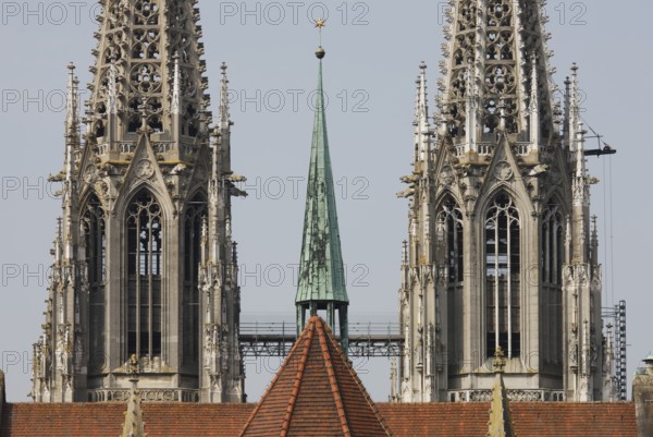 View from east, detail, St., Saint, Saint