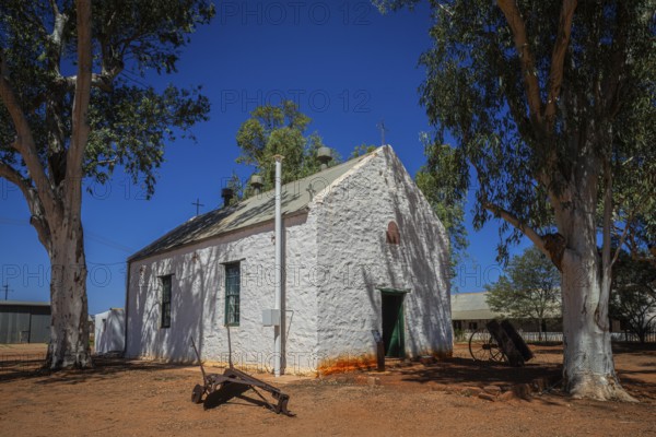 Former church in the museum village of Herrmannsburg, also known as Ntaria, former mission station, Northern Territory, Australia