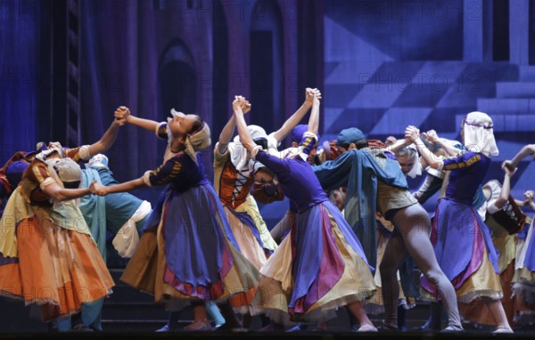 Sofia, Bulgaria - November 24, 2016: Artists of Moscow City Ballet are performing Romeo and Juliet spectacle in Bulgaria's National Palace of Culture