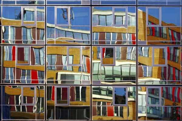 Reflection on the house facade