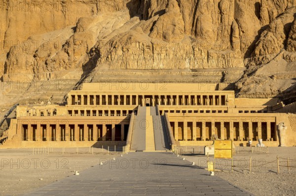 Facade of Hatshepsut Temple in the rocks of Luxor desert, Egypt