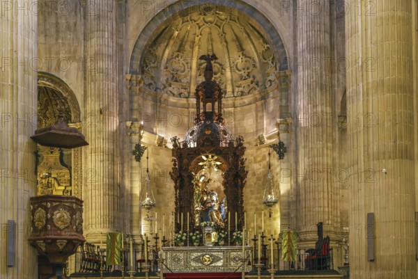 Church of Santa Maria la Mayor in Ronda, Spain. Altar
