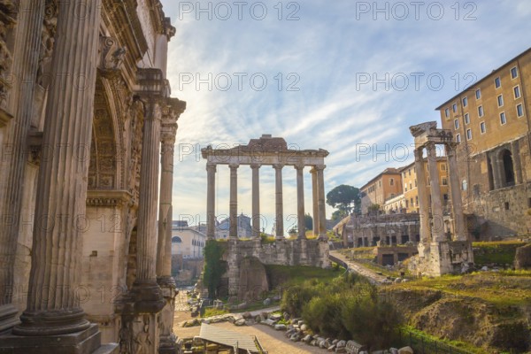 Forum romanum in rome panorama