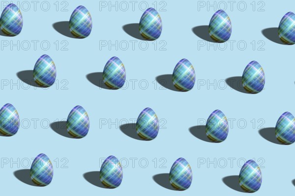 Colorful Easter egg pattern made, Minimal Easter concept