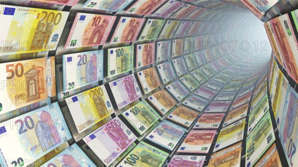Symbolic image on the subject of online banking, capital flight, cybercrime, etc
