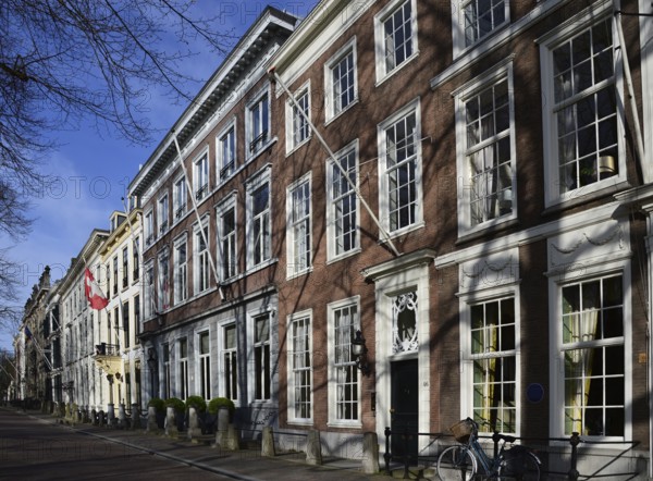 Historical Buildings in the Old Town of The Hague, the Capital of the Netherlands