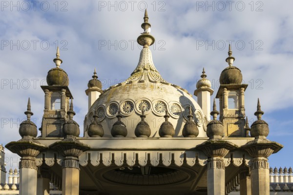 BRIGHTON, EAST SUSSEX, UK. MARCH 06. View of the Royal Pavilion in Brighton, East Sussex on March 6 2024
