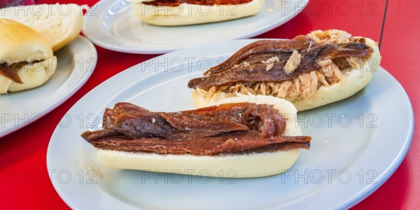 Anchovies Typical Spanish Tapa, Spain