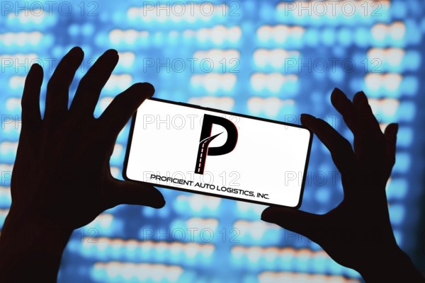 May 3, 2024, Brazil. In this photo illustration, the Proficient Auto Logistics, Inc logo is displayed on a smartphone screen