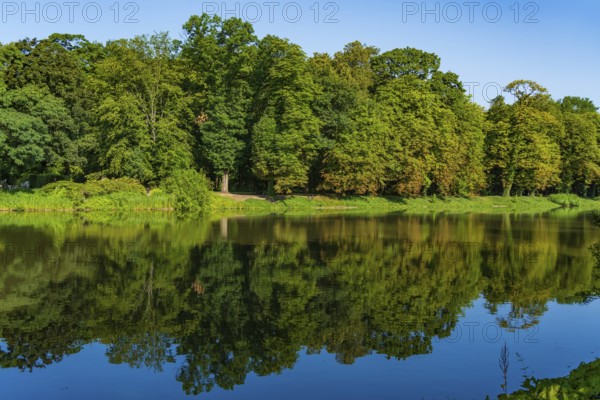 The lake at Royal Baths Park, Warsaw, Poland