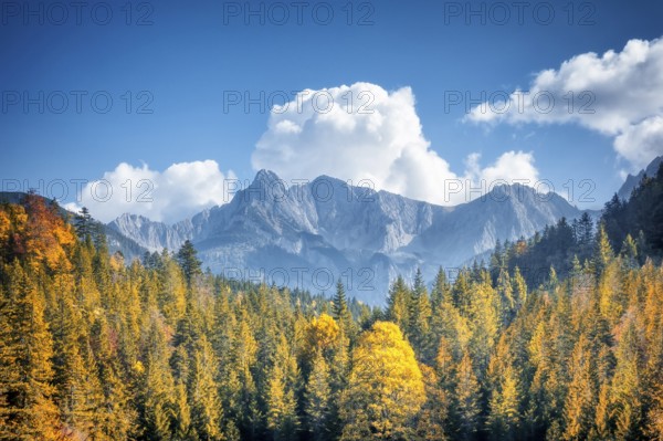 An image of the autumn Alps in Bavaria Germany