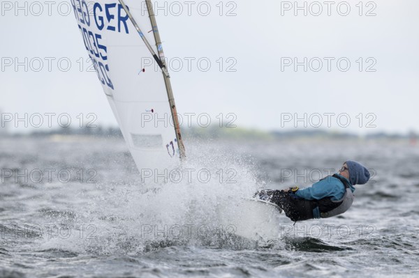 Andreas Dick, Olympic Centre - Schilksee, Kiel, Schleswig Holstein, Marleen VOGEL on Oceanbird from, Training Sailing Team West, Golden Opti 2025 on 23.05.2025 at the Olympic Centre, Schilksee in Kiel Germany