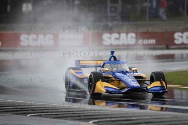 KYFFIN SIMPSON (R) (4) of Bridgetown, Barbados drives on track during practice for the XPEL Grand Prix at the Road America in Elkhart Lake WI