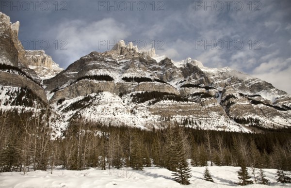 Rocky Mountains in Winter Canada Icefields Parkway