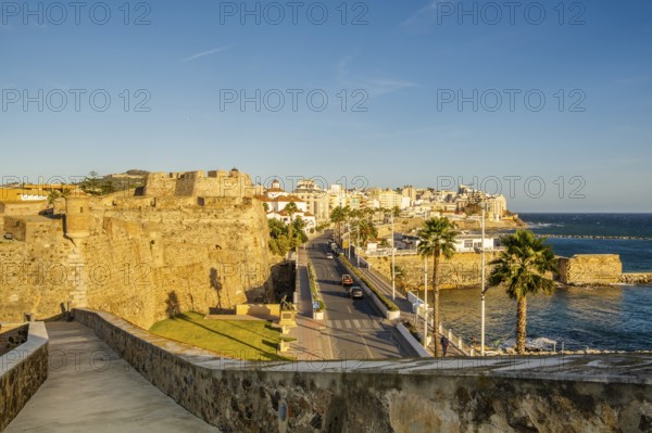 Beautiful view of Ceuta coastline captured from the historic Fortress, Ceuta in Spain, North Africa