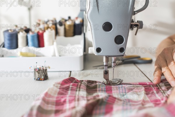 Sewing machine close up