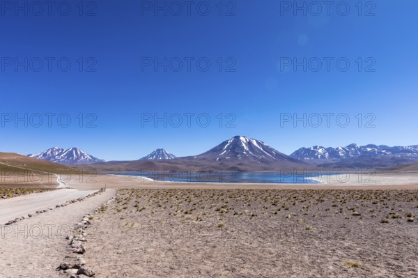 Lagunas Altiplanicas, Miscanti y Miniques, amazing view at Atacama Desert. Chile, South America
