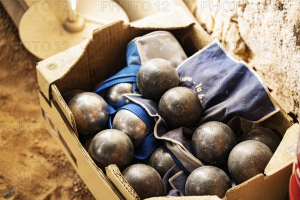 La Boule Bleue, shop for petanque and boules players, Le Panier, neighbourhood, Marseille, France