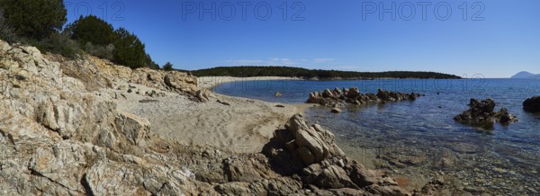 A view of the beautiful beach of Petra Ruja in Sardinia