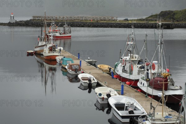 The harbour of Hovden in the Vesteraalen Islands in Northern Norway