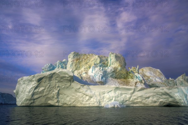 Greenland Ilulissat glaciers at fjord Disco Bay West Greenland