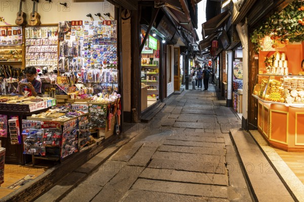 Cosy, historical, alleys, paths, shops, restaurants, water town Zhujiajiao, Shanghai, People's Republic of China