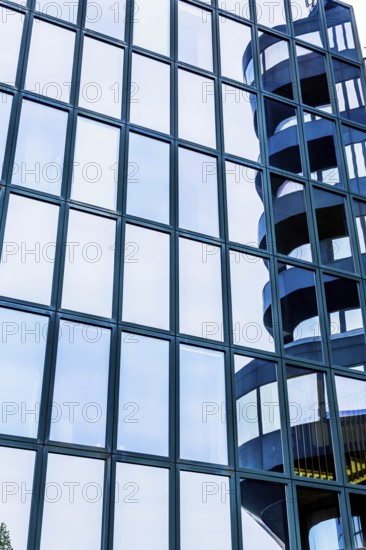 The facade of an office building in a city Modern office building Austria
