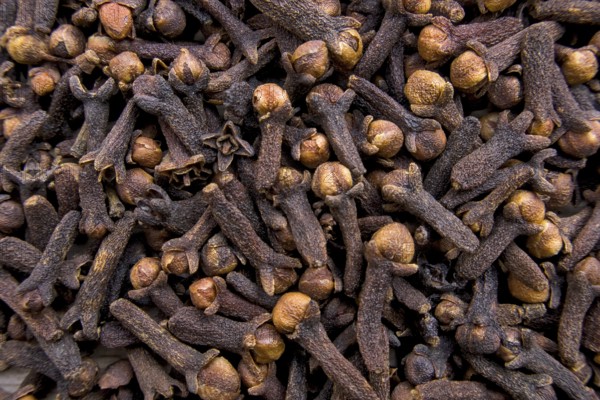 Aromatic Cloves in Rich Brown Tones, Full Frame View, Top View
