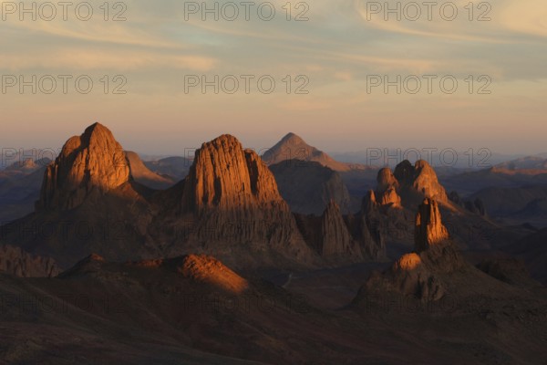 Desert landscape, Tin Akascheker, Algeria, rock formations, Algeria