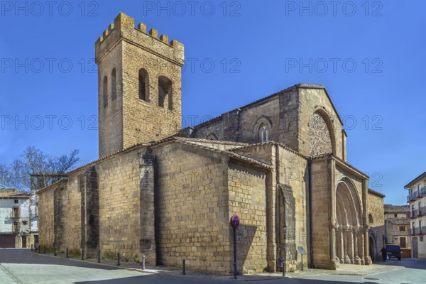 Church of Santiago was constructed between the 12th and 13th centuries in Romanesque style, Sanguesa, Spain