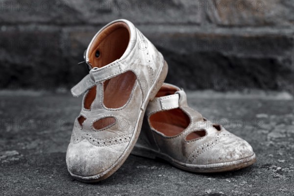Dirty children's shoes