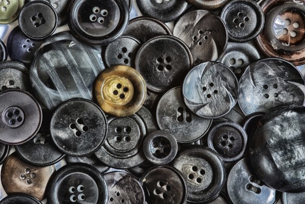 A lot of different black buttons
