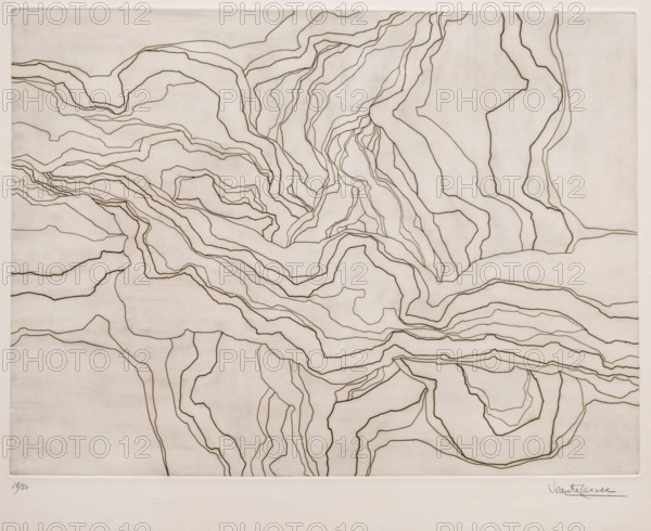 Untitled, Vicente Larrea, Etching on paper, Museo de Bellas Artes, Bilbao, Spain
