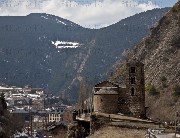 Andorra Canillo church Sant Joan de Caselles, view from east-north-east