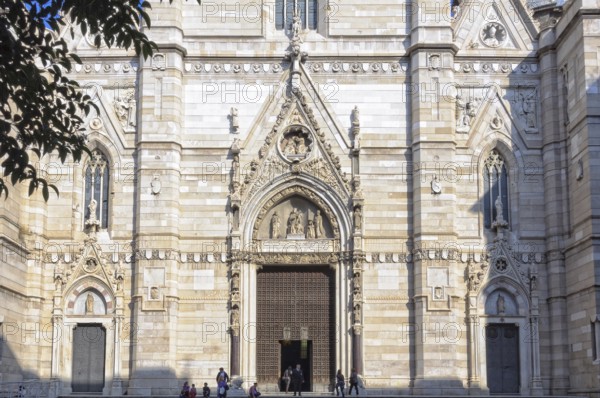 Main door of the Cathedral dedicated to Saint Januarius, the patron saint of the city, Naples, Campania, Italy
