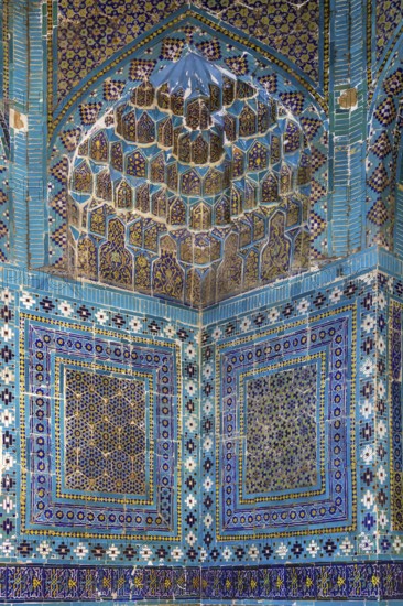Interior of mausoleum in Complex Shahi Zinda in Samarkand, Uzbekistan
