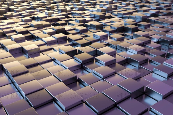 A background image of some purple metallic cubes