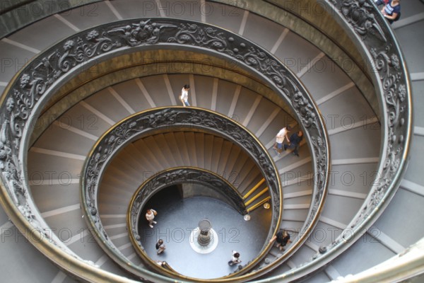A spiral staircase in the Vatican Museums