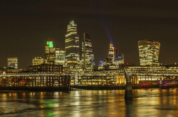 The City of London seen from the South Bank of the River Thames