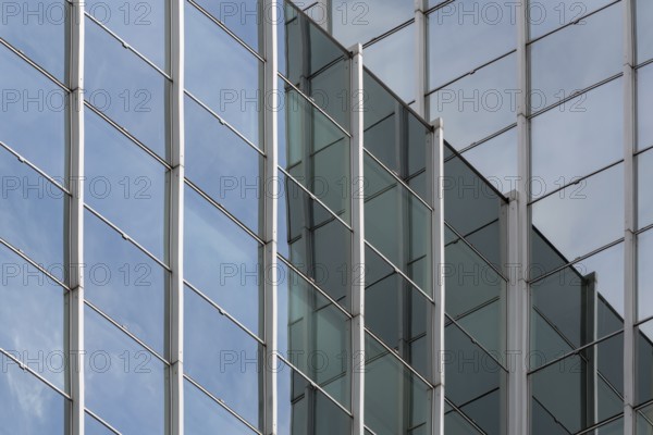 Facade of a modern office building in Frankfurt, Germany