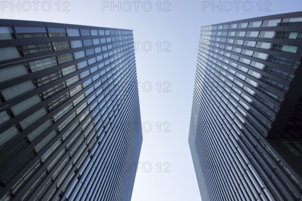 Façade of the Hyatt Hotel in Düsseldorf's Media Harbour