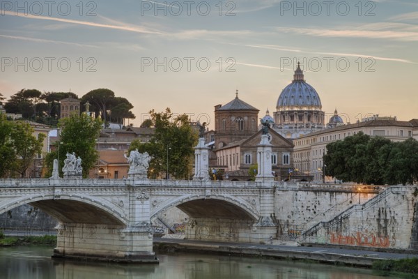 Bridge Vittorio Emanuele II and the Cathedral of St. Peter