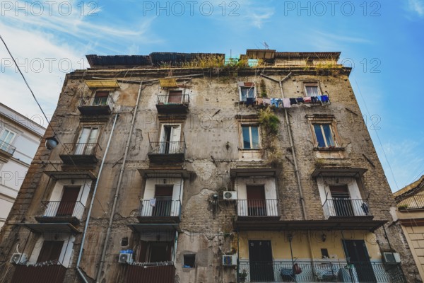 Typical street with houses in Italy