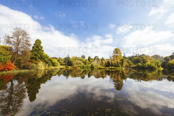 Royal Botanic Gardens Victoria on a cool autumn morning in Melbourne, Victoria, Australia