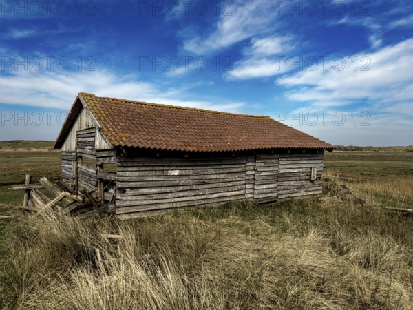 Old barn on Juist, East Frisian Islands, Germany