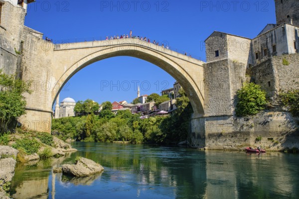 Mostar Bridge, an Ottoman bridge in Mostar, Bosnia and Herzegovina