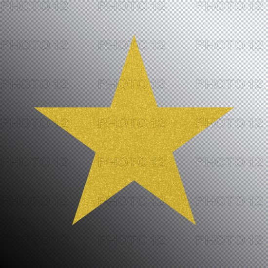 Gold Christmas star clipping path, Christmas decoration, transparent background